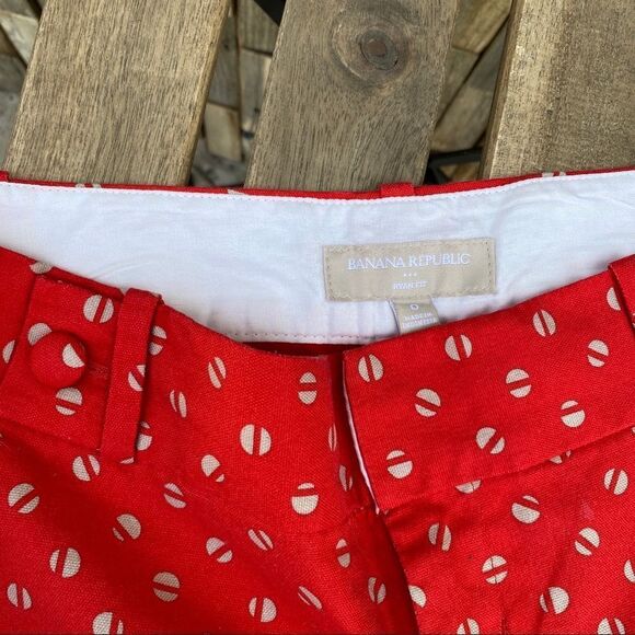 Banana Republic shorts size 0 coral tan button - Picture 4 of 6